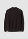 Brauner Pullover aus reiner Baumwolle mit Polokragen, Over-Fit_6