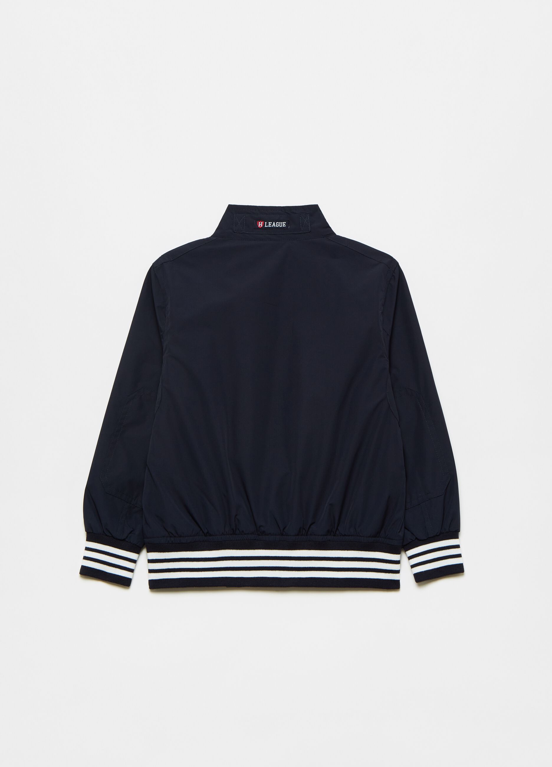 Windbreaker with striped details