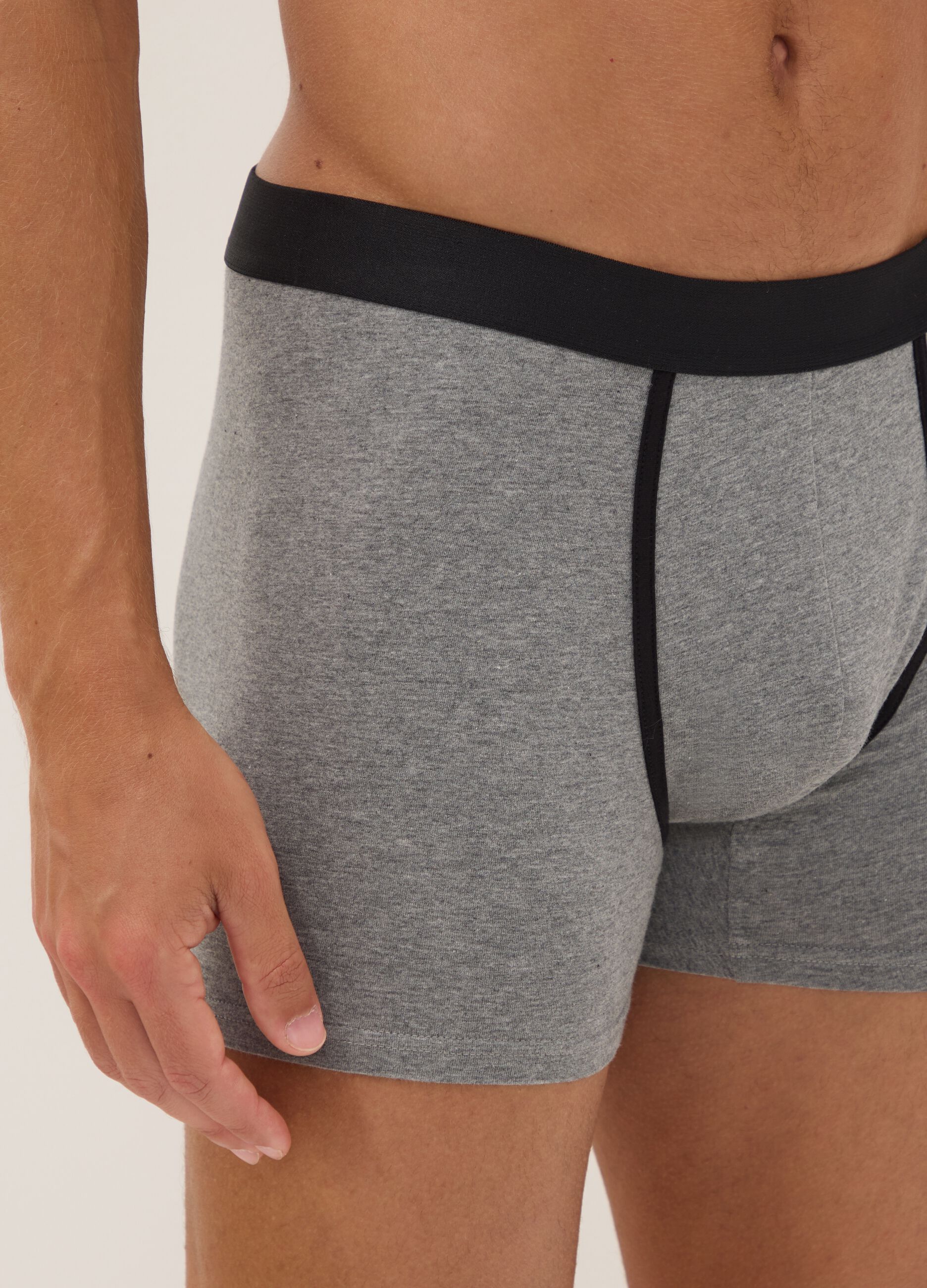 Three-pack of multicolour organic stretch cotton boxers