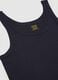 Blue pure cotton tank top regular fit_1