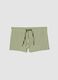 Gr&uuml;n-wei&szlig;e Boxer-Badehose aus Stretchmaterial_0