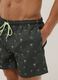 Green boxer swim shorts with palm print_3