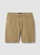 Beige Bermudashorts aus Stretch-Baumwolle_4