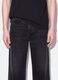 Schwarze Denim-Jeans mit Wide Leg aus reiner Baumwolle_3