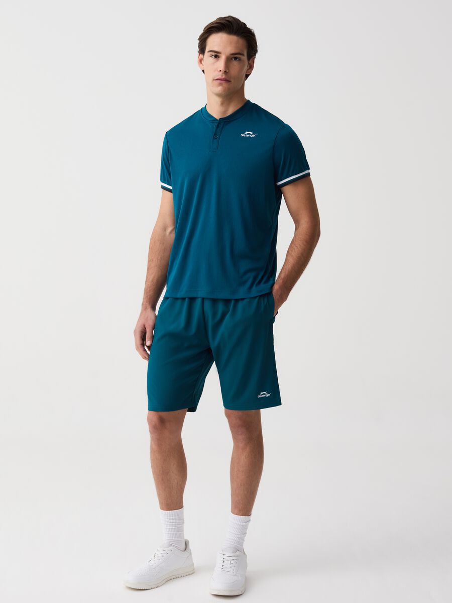 Quick-dry Bermuda tennis shorts with Slazenger print_0