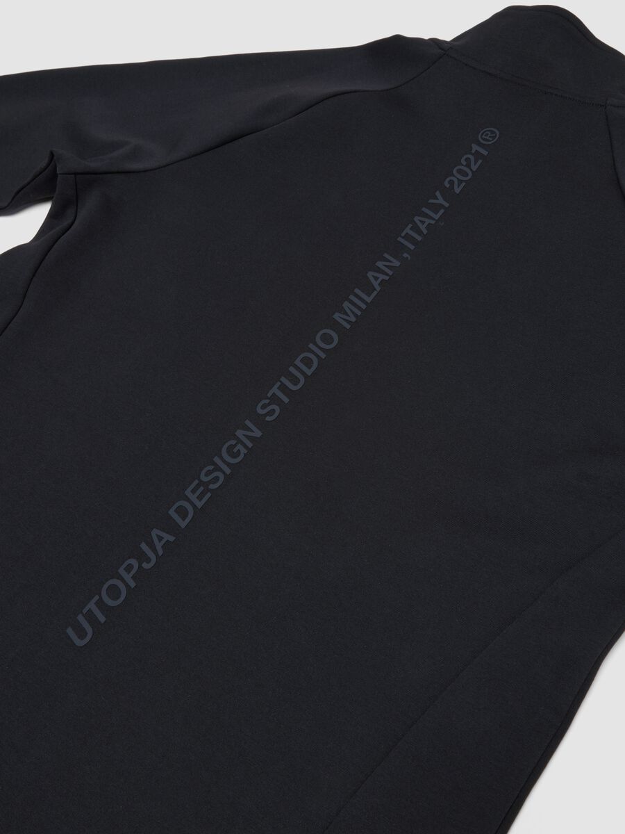 Sweat technique demi-zip &ndash; Coupe ajust&eacute;e Noir_6