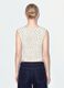 White asymmetric one-shoulder slim-fit polka-dot stretch viscose top_2