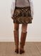 Kurzer brauner Rock mit Paisley-Muster_3