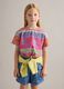 Multicoloured pure cotton shirt with front tie_0