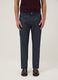 Blue stretch cotton trousers with five pockets_1