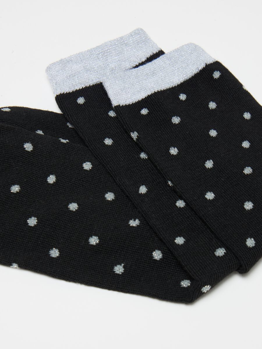 Three-pack polka dot socks with lurex_1