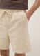 Beige pure cotton Bermuda shorts_3