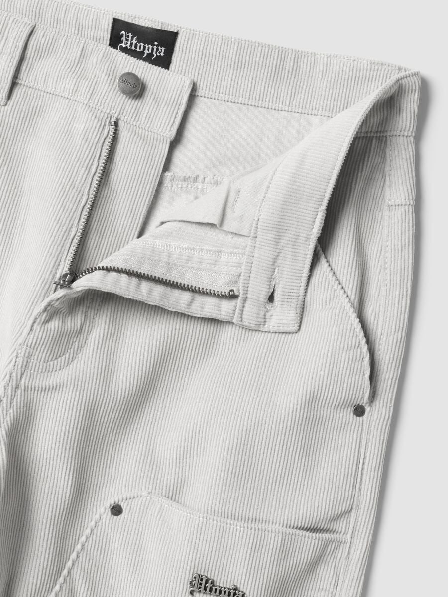 Corduroy Carpenter Trousers Light Beige_6