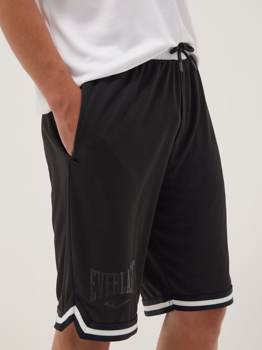 Schwarze Jungen-Shorts mit elastischem Bund, Comfort Fit_2