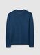 Blue Wool Blend Crew Neck Jumper Regular Fit_4