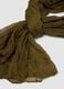 Green semi-sheer crinkle-effect scarf_1