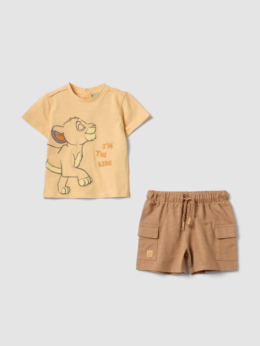 Yellow and brown organic cotton baby outfit_0