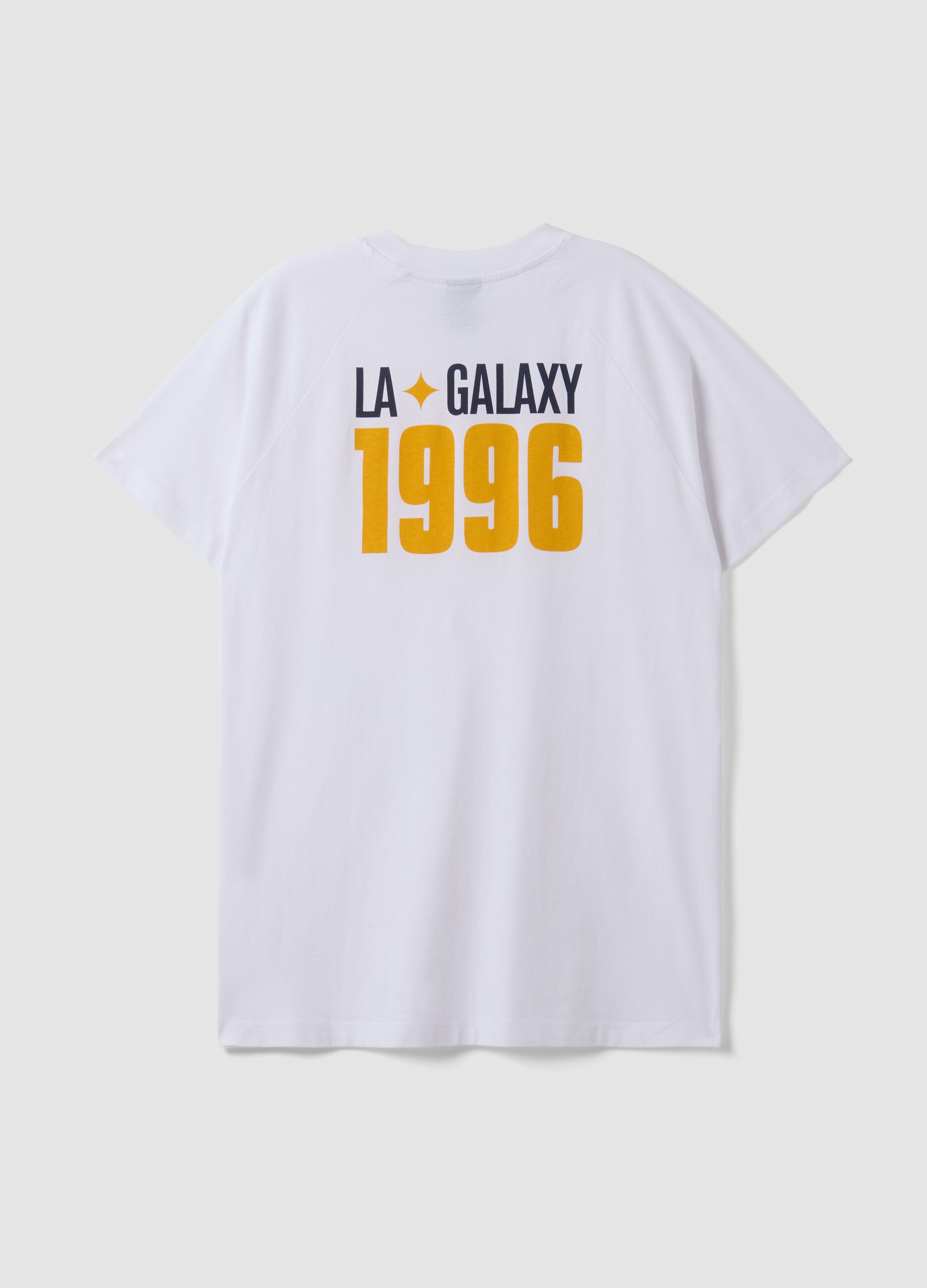Wei&szlig;es T-Shirt aus reiner Baumwolle mit LA-Galaxy-Print