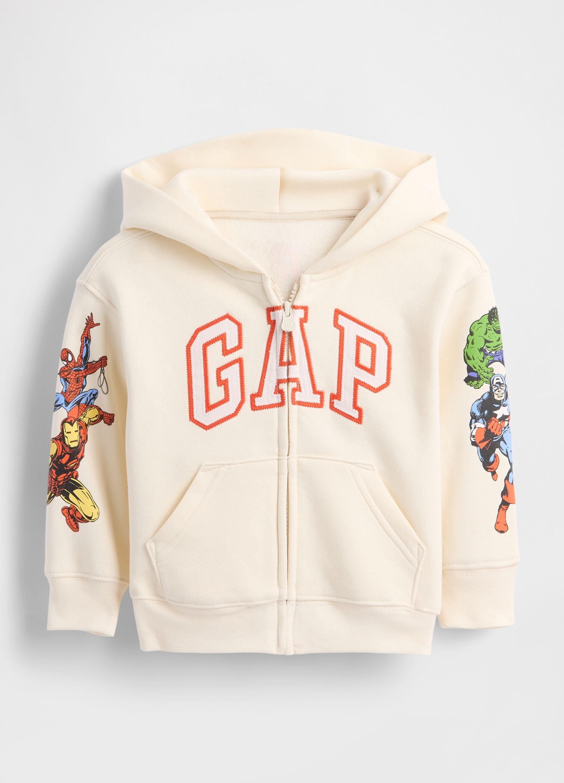 Marvel Beige Cotton Hoodie