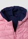 Giubbotto Ultralight reversibile blu imbottito con cappuccio per bambina_2