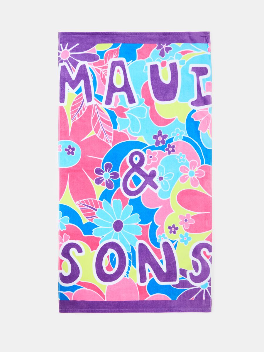 Beach towel with floral print_0