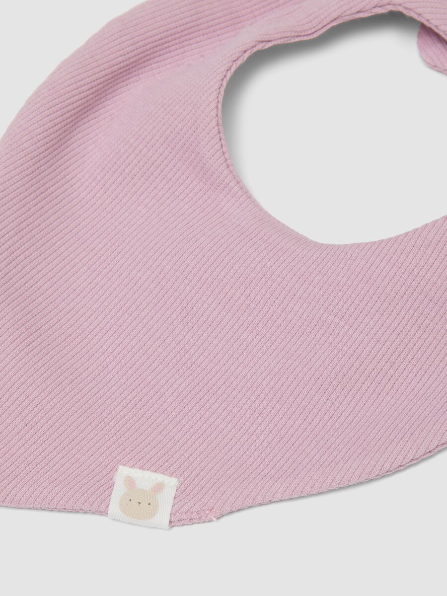 Two-pack of multicolour organic stretch-cotton bibs for baby girl_2