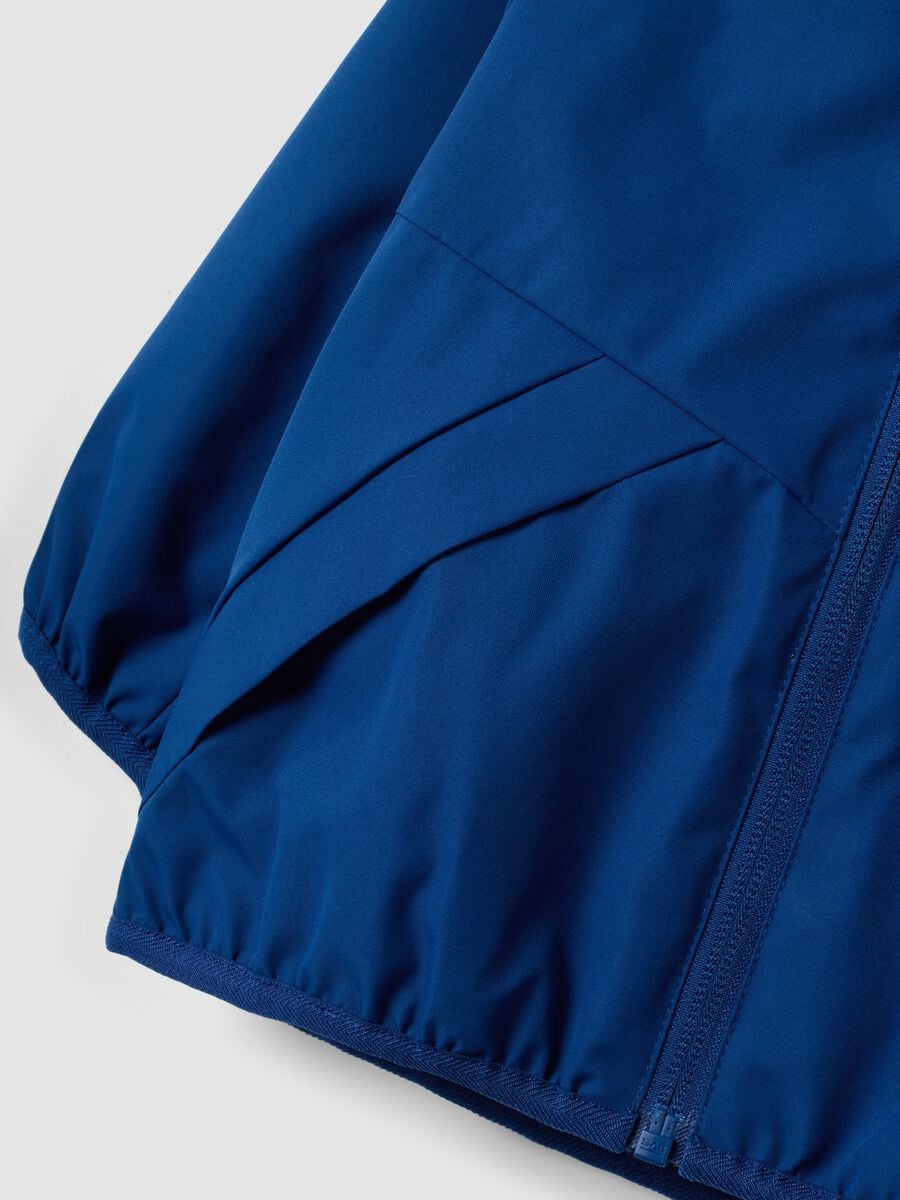 Blue hooded zip-up jacket, regular fit, for boys_2