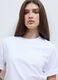 White boxy-fit T-shirt in cotton and viscose blend_0