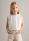 White pure cotton top with scalloped trim_0