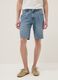 Blue Slim Fit Cotton Blend Denim Shorts_1