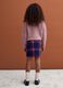 Saia tartan &agrave;s riscas regular fit em mistura de l&atilde; e viscose_1