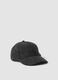 Grey wool and viscose blend baseball cap_0