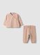 Rosa Set aus reiner Bio-Baumwolle mit langen &Auml;rmeln f&uuml;r Baby-M&auml;dchen_0