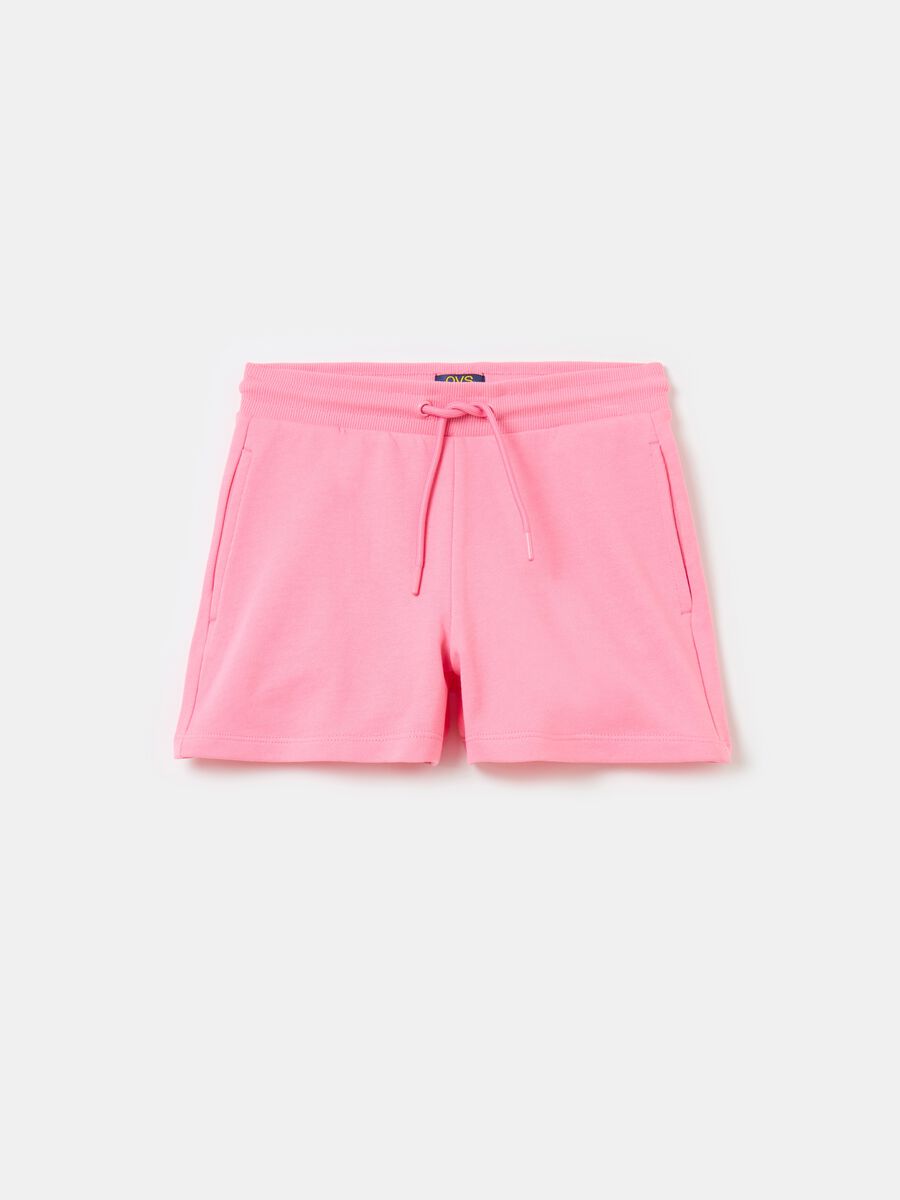 Essential shorts in organic cotton with drawstring_0