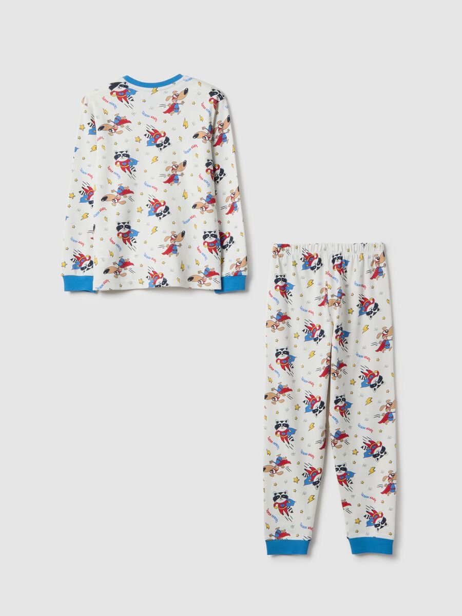 Kids' multicolour pure cotton regular fit pyjamas with print_1
