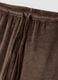 Brown chenille stretch pyjama trousers with regular fit_1