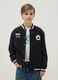 Children's regular fit black cotton-blend jacket with Celtics embroidery_0