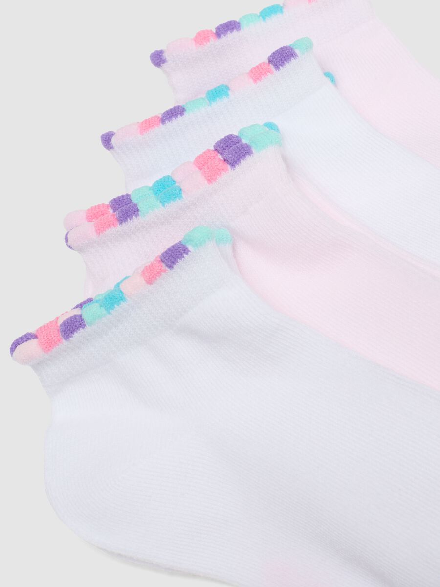 Girls' multicolour cotton blend socks multipack_1
