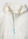 Casaco branco leve para menina ajuste regular com fecho e capuz_2