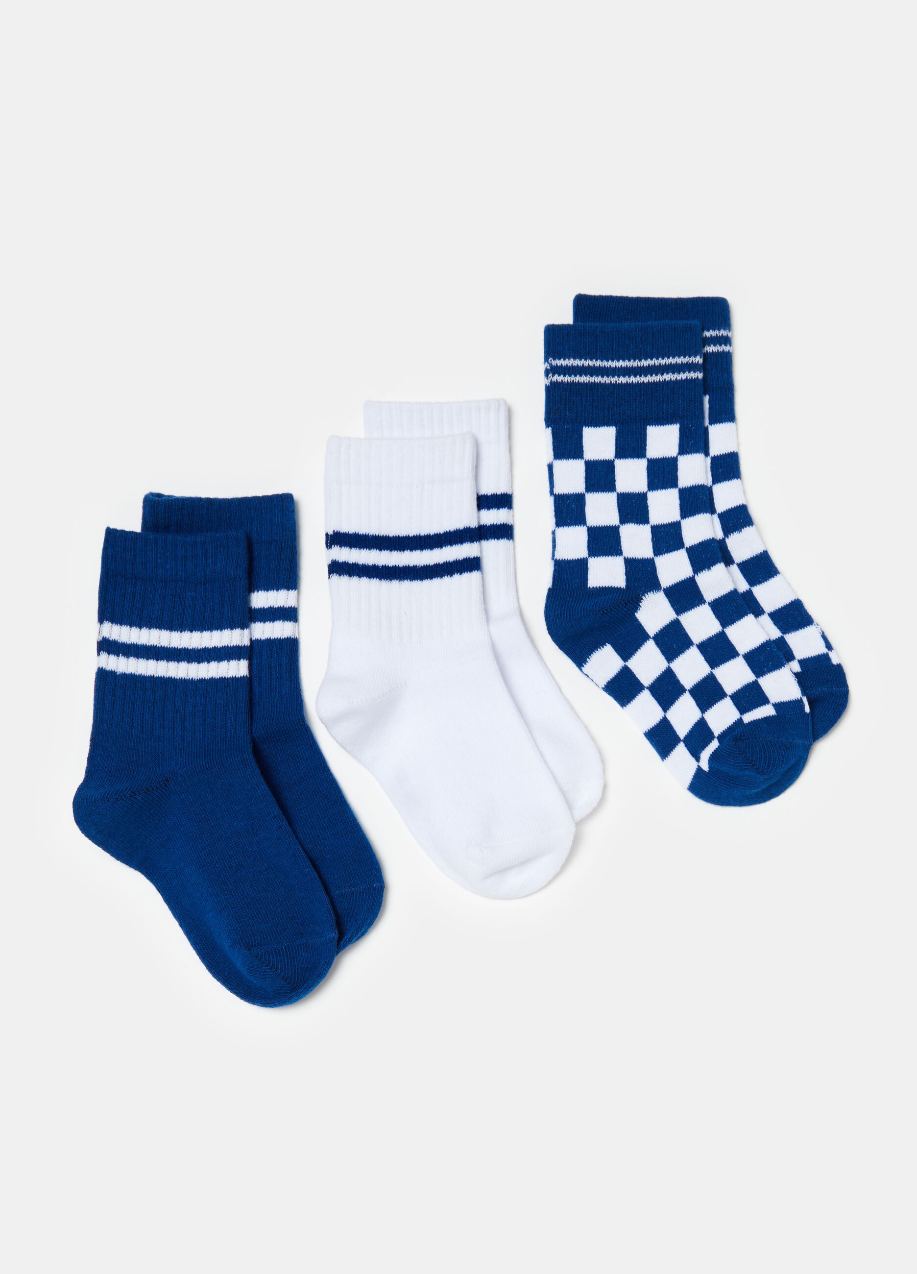 Three-pair pack short stretch tennis socks