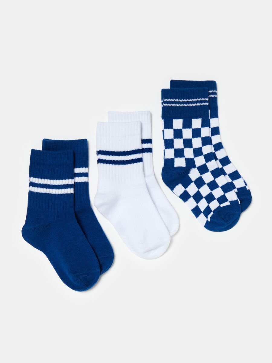 Three-pair pack short stretch tennis socks_0
