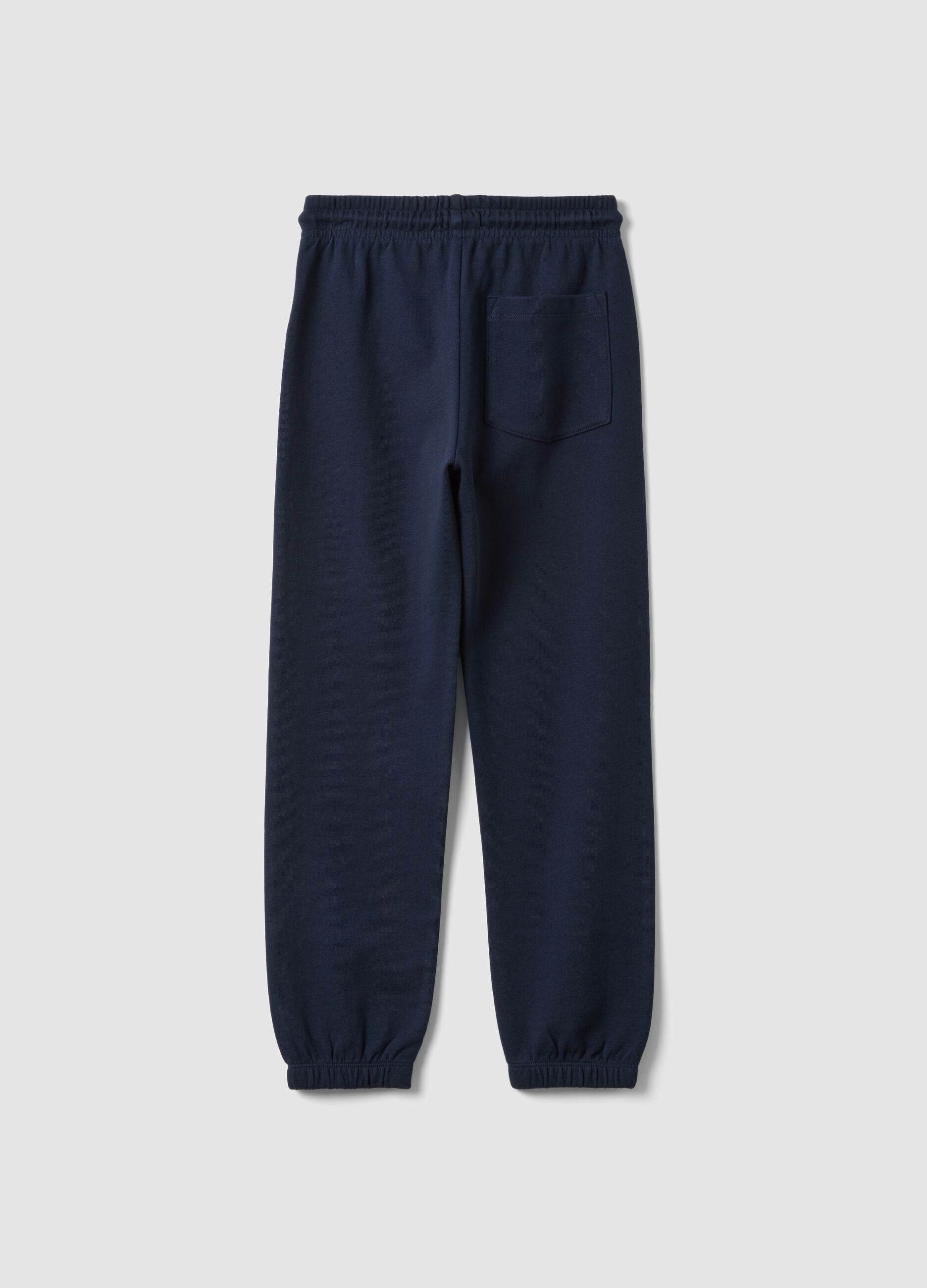 Navy blue &pi;&alpha;&nu;&tau;&epsilon;&lambda;ό&nu;&iota; &phi;ό&rho;&mu;&alpha;&sigmaf; jogger &alpha;&pi;ό 100% &omicron;&rho;&gamma;&alpha;&nu;&iota;&kappa;ό &beta;&alpha;&mu;&beta;ά&kappa;&iota;, regular fit, &gamma;&iota;&alpha; &alpha;&gamma;ό&rho;&iota;