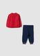 Red organic cotton Looney Tunes print tracksuit_1