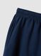 Blue cotton-blend shorts with elasticated waistband_5