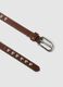 Brown belt with silver studs_1