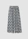 White pure viscose patterned trousers, regular fit_4