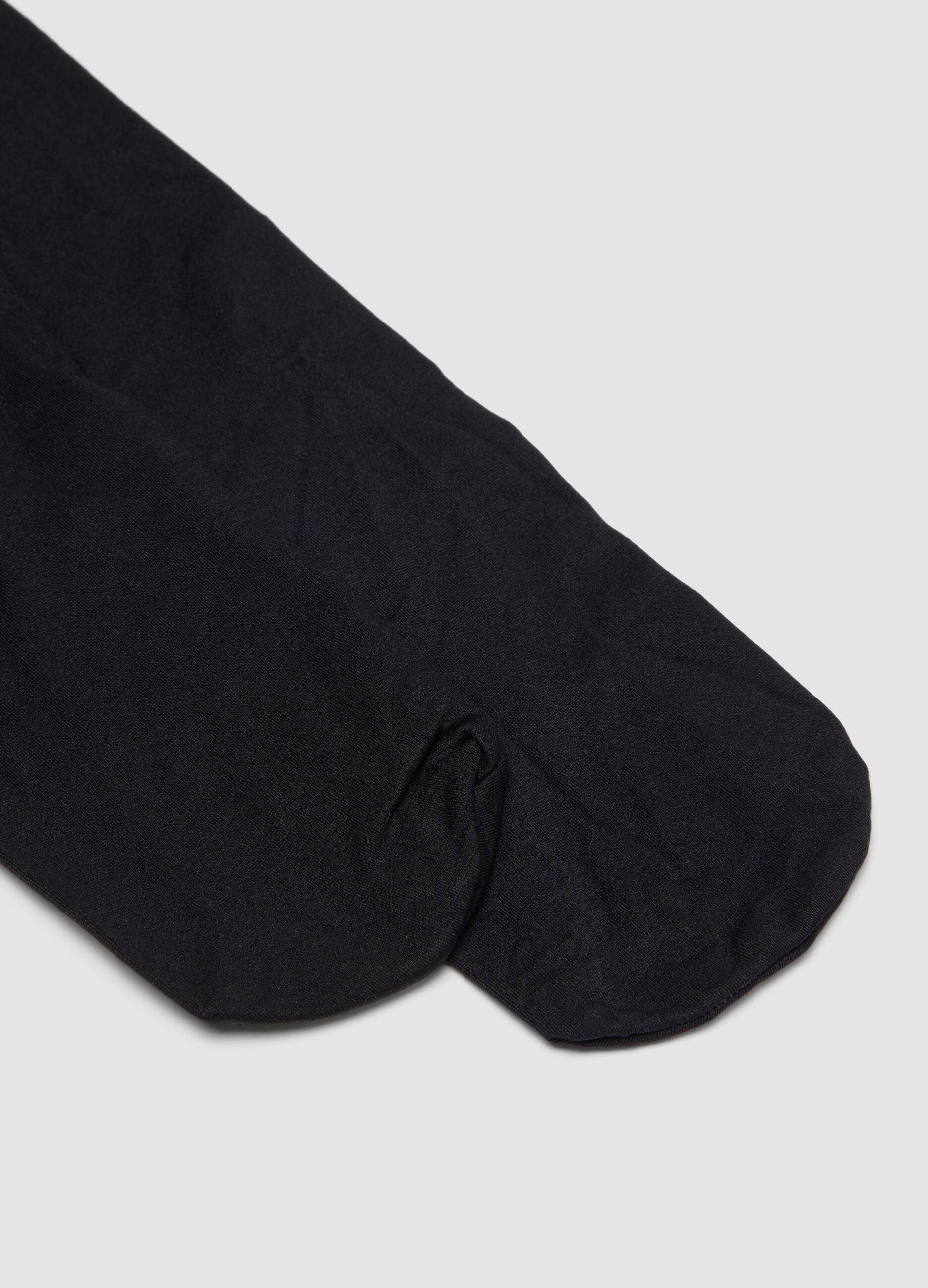 Schwarze Stretch-Strumpfhose