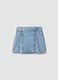 Hellblauer Jeansrock aus reiner Baumwolle mit passendem G&uuml;rtel f&uuml;r M&auml;dchen_1