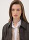 Brown jacket with zip fastening and slim-fit collar_2