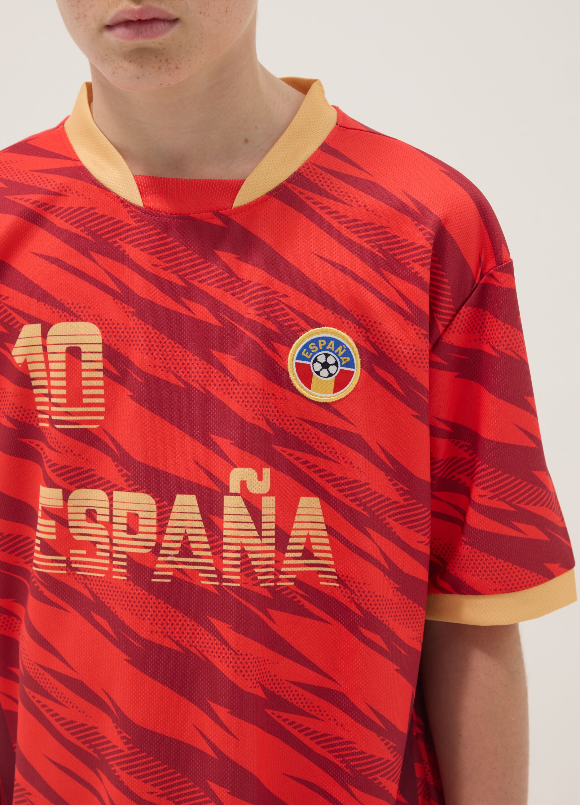 &Pi;&alpha;&iota;&delta;&iota;&kappa;ό &kappa;ό&kappa;&kappa;&iota;&nu;&omicron; T-shirt &Iota;&sigma;&pi;&alpha;&nu;ί&alpha; &kappa;&omicron;&nu;&tau;&omicron;&mu;ά&nu;&iota;&kappa;&omicron; &ndash; Oversized &epsilon;&phi;&alpha;&rho;&mu;&omicron;&gamma;ή